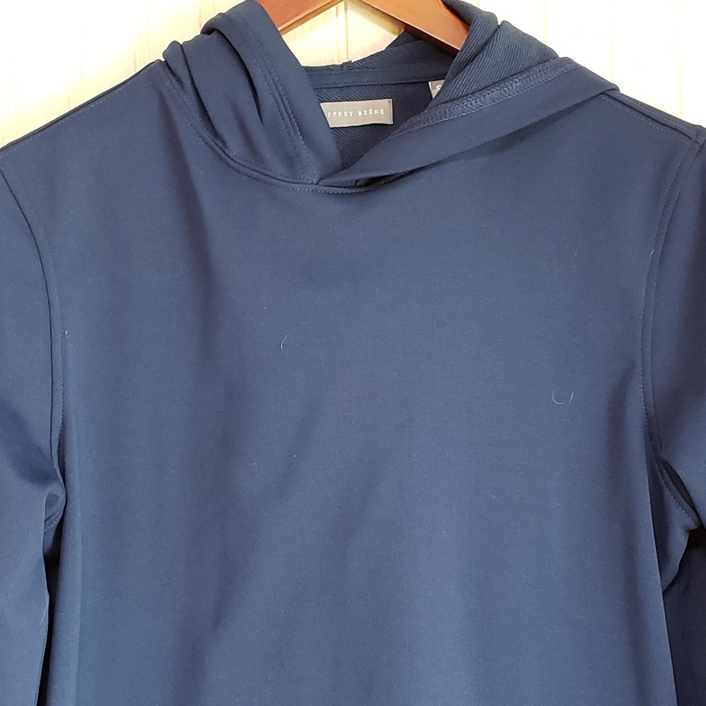 Geoffrey Beene Hoodie Mens Small Blue Lightweight Polyester Pullover Top